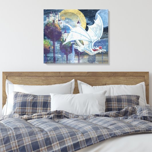 Sneeuwwitje Dragon Guardian Art Canvas Afdruk (Insitu (Slaapkamer))