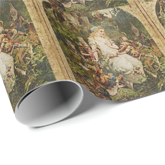 Sneeuwwitje  Duits Sprookje Romance Art Cadeaupapier (Rol Hoek)