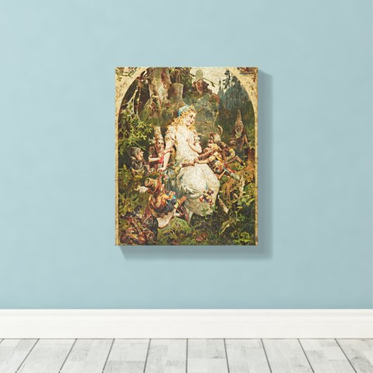 Sneeuwwitje  Duits Sprookje Romance Art Canvas Afdruk (Insitu (Houten vloer))