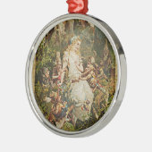 Sneeuwwitje Duits Sprookje Romance Art Metalen Ornament (Links)
