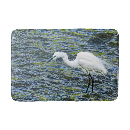 Sneeuwwitje Egret Stork Lake White Bird Badmat (Voorkant)