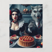 Sneeuwwitje en de Grote Boze Wolf Donkere Fantasy  Briefkaart (Voorkant)