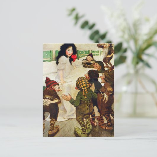 Sneeuwwitje en de zeven dwergen briefkaart (Staand voorkant)