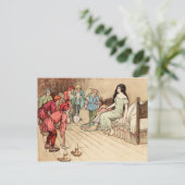 Sneeuwwitje en de zeven dwergen  feiharde bleek briefkaart (Staand voorkant)