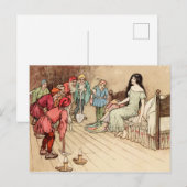 Sneeuwwitje en de zeven dwergen  feiharde bleek briefkaart (Voorkant / Achterkant)