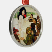 Sneeuwwitje en de zeven dwergen metalen ornament (Rechts)