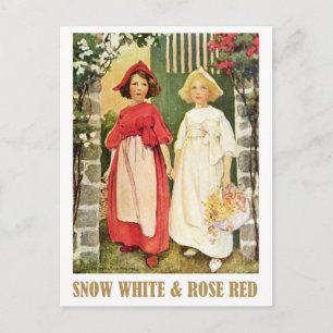 Sneeuwwitje en Roos Rood Briefkaart