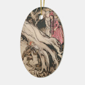 Sneeuwwitje en Roos Rood van Arthur Rackham Keramisch Ornament (Links)