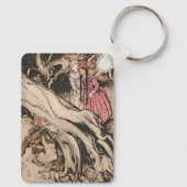 Sneeuwwitje en Roos Rood van Arthur Rackham Sleutelhanger (Achterkant)