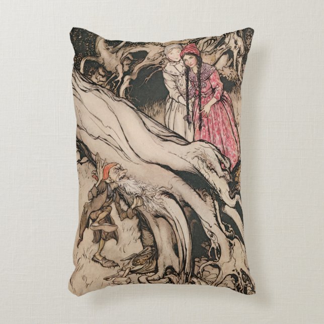 Sneeuwwitje en Rozenrood door Arthur Rackham Accent Kussen (Voorkant(Verticaal))