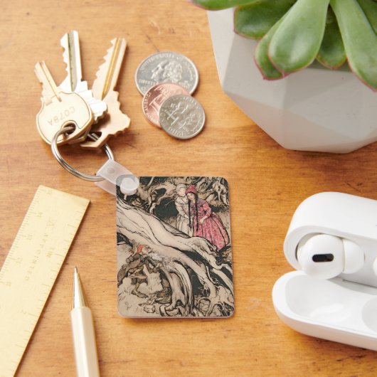 Sneeuwwitje en Rozenrood door Arthur Rackham Sleutelhanger (Bureau)