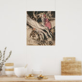 Sneeuwwitje en Rozerood door Arthur Rackham Poster (Keuken)