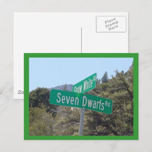 Sneeuwwitje en zeven dwergen briefkaart (Voorkant / Achterkant)