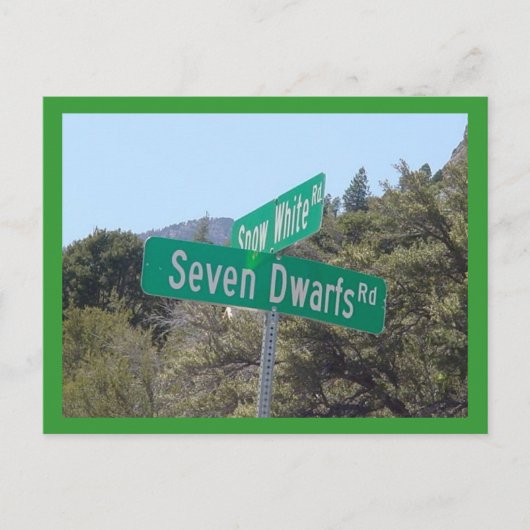 Sneeuwwitje en zeven dwergen briefkaart (Voorkant)