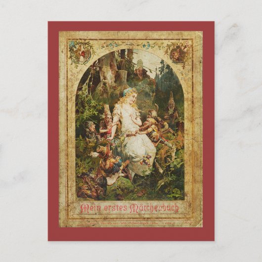 Sneeuwwitje en zeven oorten briefkaart (Voorkant)