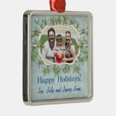 Sneeuwwitje Evergreens Foto Lijst Kerst Ornament (Rechts)