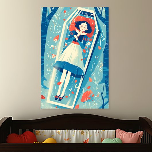 Sneeuwwitje in een glazen kist poster