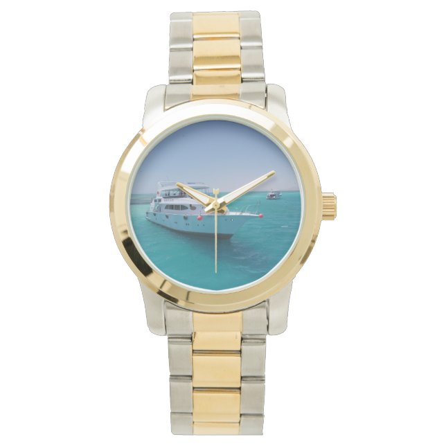 Sneeuwwitje jacht nabij het Witte Eiland in Rood Z Horloge (Voorkant)