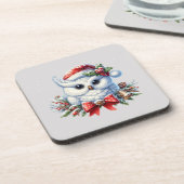 Sneeuwwitje Kerst uil onderzetter (Linkerzijde)