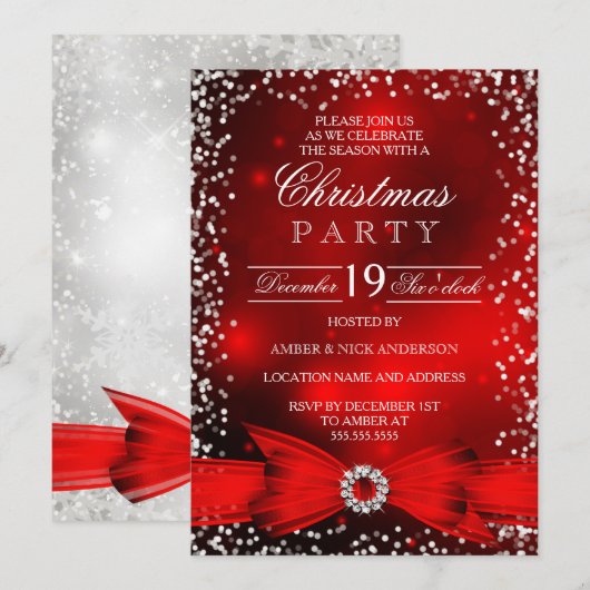 Sneeuwwitje kerstfeest kaart (Voorkant / Achterkant)