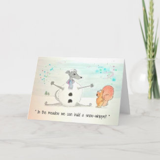 Sneeuwwitje kerstkaart feestdagen kaart