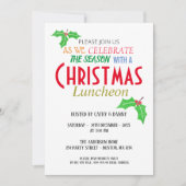 Sneeuwwitje Kristal Kerstlunch Uitnodiging (Voorkant)