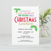 Sneeuwwitje Kristal Kerstlunch Uitnodiging (Staand voorkant)