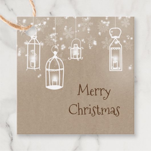 Sneeuwwitje lantaarns bedankjes labels (Voorkant)