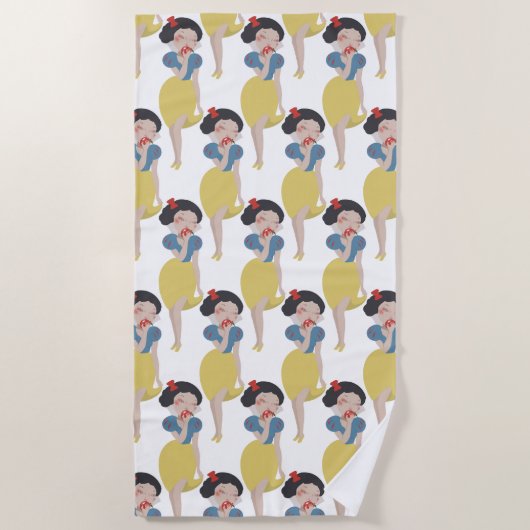 Sneeuwwitje met Apple 2-patroon Strandlaken (Voorkant)