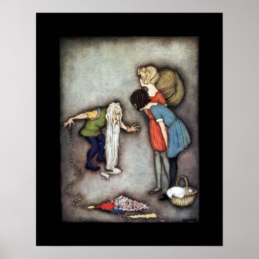 Sneeuwwitje & Rode Roos ~ Sprookjes ~ Klassiek ~ Poster (Voorkant)