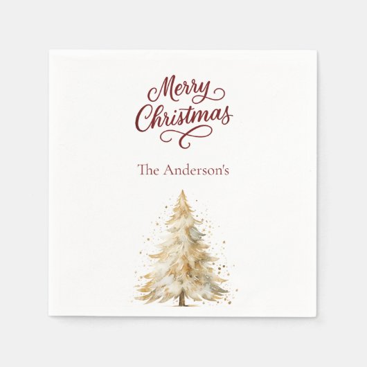 Sneeuwwitje rood kerstscript servet (Voorkant)