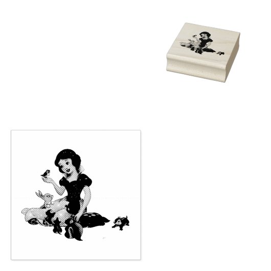 Sneeuwwitje Rubber Stamp Rubberstempel (Gestempeld)