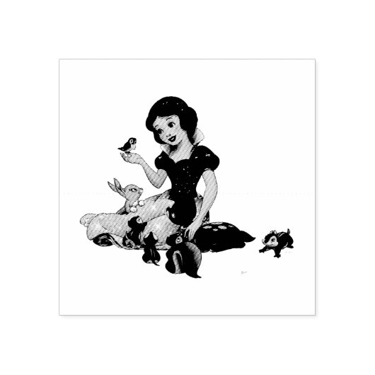 Sneeuwwitje Rubber Stamp Rubberstempel (Afrduk)