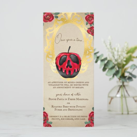  Sneeuwwitje Sprookje Poison Appel Menu (Staand voorkant)