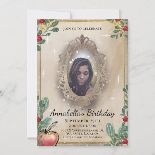 Sneeuwwitje — Tale Magic Mirror foto Kaart (Voorkant)