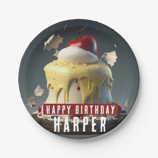 Sneeuwwitje thema verjaardag papieren bordje (Voorkant)