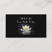 SNEEUWWITJE VOLLEDIG GEOPEND LOTUS BLOSSOM OP ZWAR VISITEKAARTJE (Voorkant)