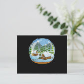 Sneeuwwitje Wereldbol Snowglobe Kerstmis Feestdage Briefkaart (Staand voorkant)