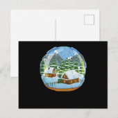 Sneeuwwitje Wereldbol Snowglobe Kerstmis Feestdage Briefkaart (Voorkant / Achterkant)