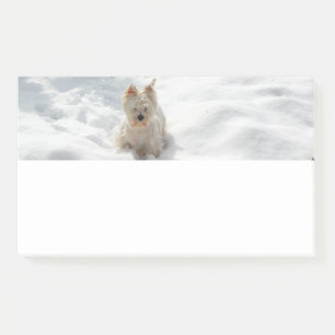 Sneeuwwitje Westie Hond Foto Post-it Note Pad