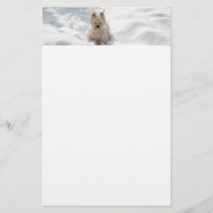 Sneeuwwitje Westie Hond Fotopapier Stationery Briefpapier