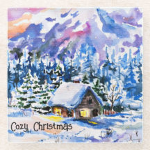 Sneeuwwitje Winter Bergkant Gezellige Kerstmis