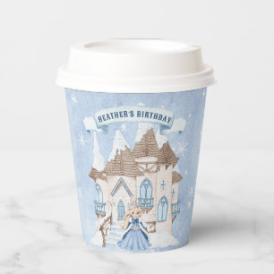 Sneeuwwitje Winter Blond Prinses Verjaardag Papieren Bekers