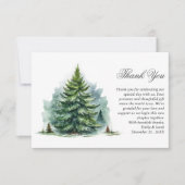 Sneeuwwitje Winter Bos Bruiloft Bedankkaart (Voorkant)