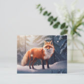 Sneeuwwitje Winter Fox Briefkaart (Staand voorkant)