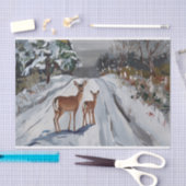 Sneeuwwitje Winter Walk, Doe en Fawn Tissuepapier (Craft)
