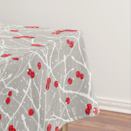 Sneeuwwitje Winterberry bomen patroon | Paddestoel Tafelkleed