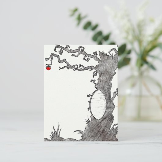 Sneeuwwitje's magische boom briefkaart (Staand voorkant)