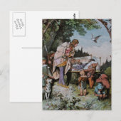 Sneeuwwitloopt door de prins af briefkaart (Voorkant / Achterkant)