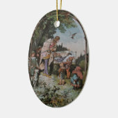 Sneeuwwitloopt door de prins af keramisch ornament (Links)